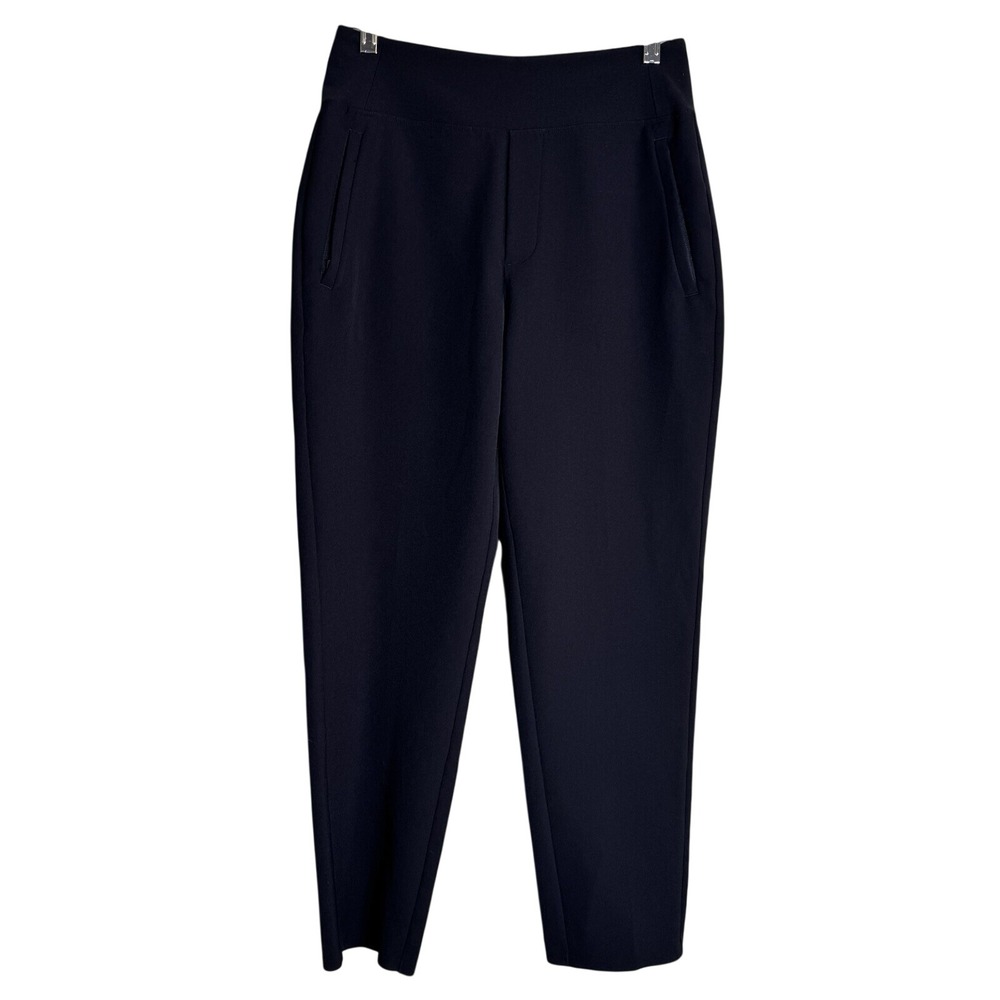 Athleta Women's Black Joggers Size 4 Front Zip Pockets Back Pockets Ankle‎ Soft